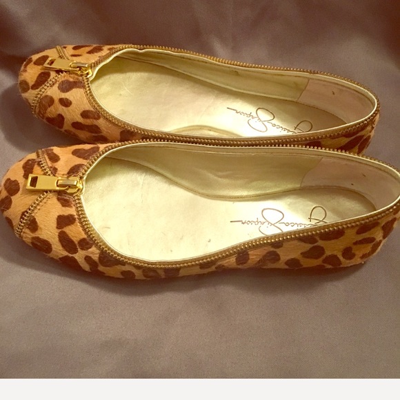 JESSICA SIMPSON calf hair animal print flats - Picture 2 of 4